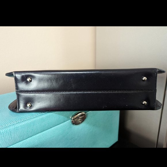 Normandie Vintage Leather Satchel Purse Handbag - Picture 4 of 7